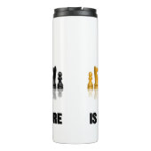 Chess is mijn tweede Natuur die de kaasset reflect Thermosbeker (Achterkant)