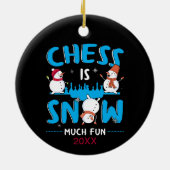 Chess is Snow Much Fun - Winter Holiday Snowman Keramisch Ornament (Achterkant)