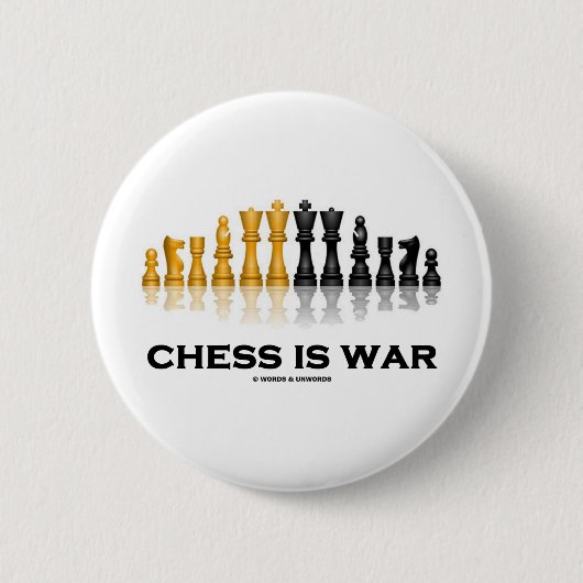 Chess is War (Chess Attitude) Ronde Button 5,7 Cm (Voorkant)