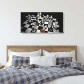 Chess Jigzaag Puzzle Canvas Afdruk (Insitu (Slaapkamer))