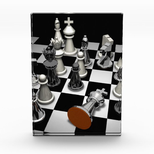 Chess Jigzaag Puzzle Fotoblokken (Voorkant)