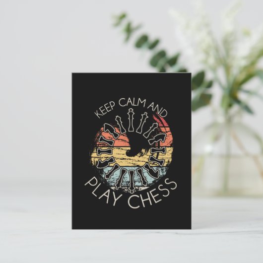 Chess - Kalm houden en Chess afspelen Briefkaart (Staand voorkant)