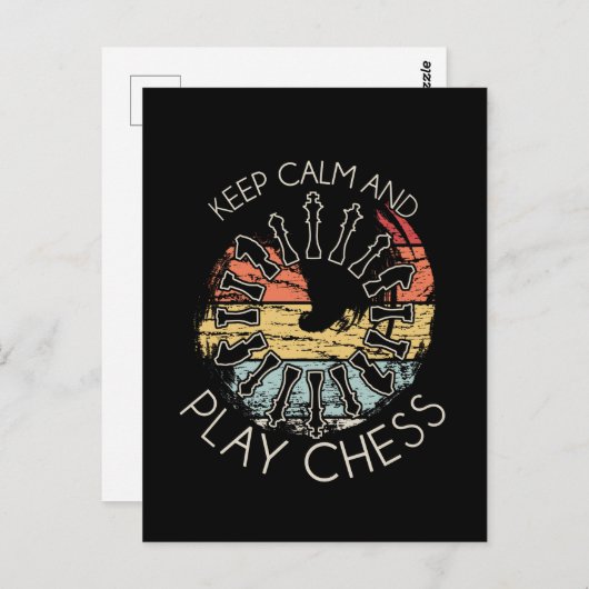 Chess - Kalm houden en Chess afspelen Briefkaart (Voorkant / Achterkant)