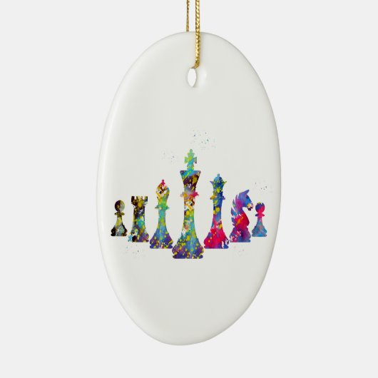 Chess Keramisch Ornament (Rechts)