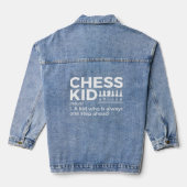Chess Kind Definition Chess Player Denim Jacket (Achterkant)