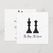 Chess King and Queen Pieces Wedding Design (Voorkant / Achterkant)
