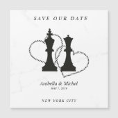 Chess King and Queen Pieces Wedding Design (Voorkant)