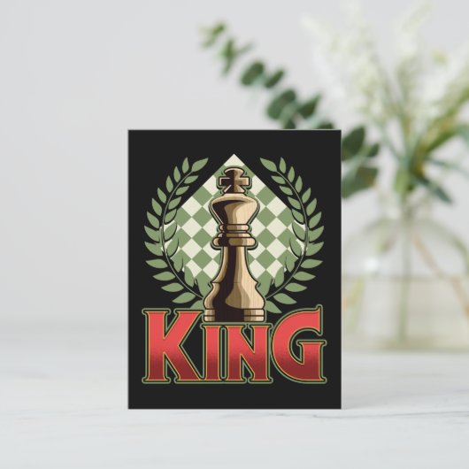 Chess King Briefkaart (Staand voorkant)