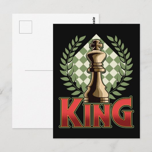 Chess King Briefkaart (Voorkant / Achterkant)