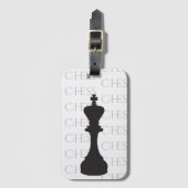 Chess King Classic Piece Modern Black, White Bagagelabel (Voorkant (verticaal))