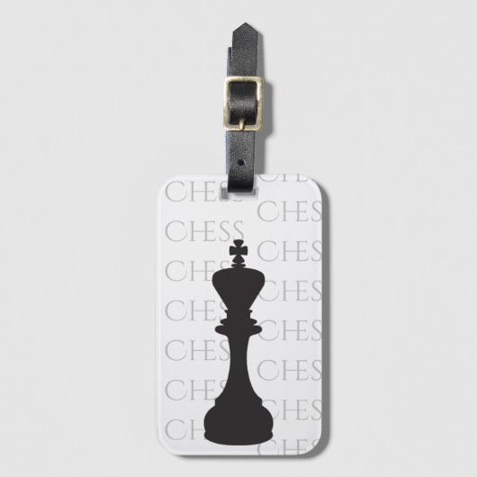 Chess King Classic Piece Modern Black, White Bagagelabel (Voorkant (verticaal))