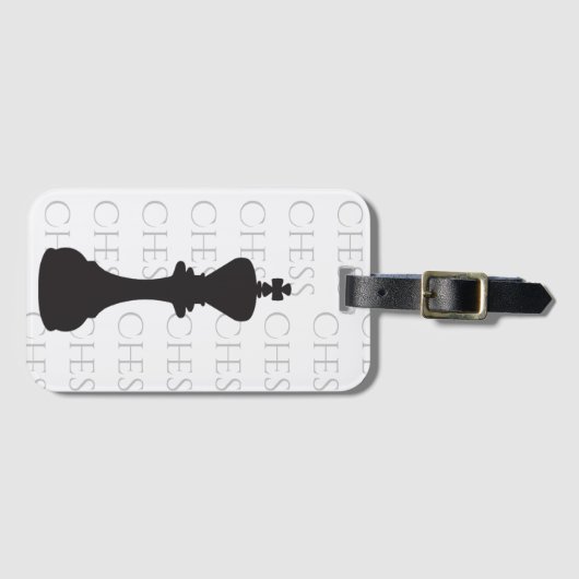 Chess King Classic Piece Modern Black, White Bagagelabel (Voorkant (horizontaal))