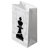 Chess King Classic Piece Modern Black, White Klein Cadeauzakje (Voorkant Gekanteld)