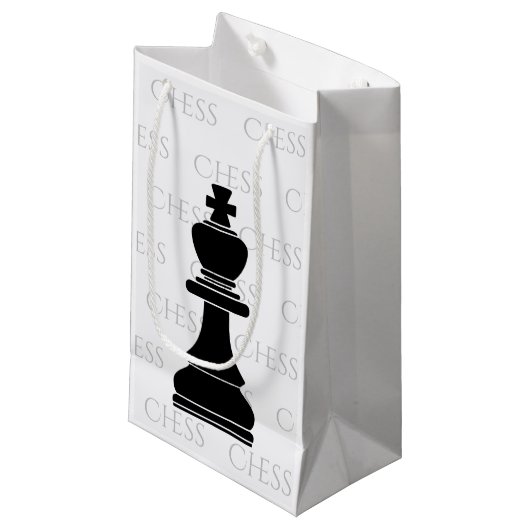 Chess King Classic Piece Modern Black, White Klein Cadeauzakje (Voorkant Gekanteld)