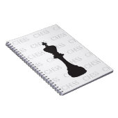 Chess King Classic Piece Modern Black, White Notitieboek (Rechterzijde)