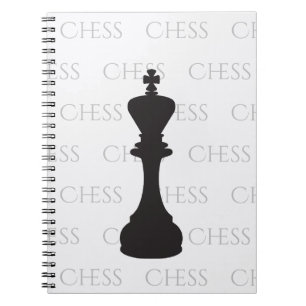 Chess King Classic Piece Modern Black, White Notitieboek