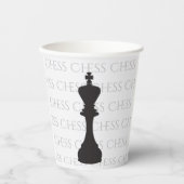 Chess King Classic Piece Modern Black, White Papieren Bekers (Voorkant)