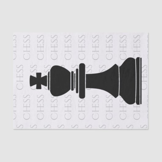 Chess King Classic Piece Modern Black, White Tissuepapier (Voorkant)