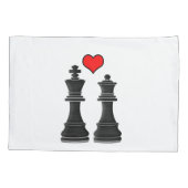 Chess King en Queen Love Kussensloop (Achterkant)