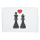 Chess King en Queen Love Kussensloop (Voorkant)