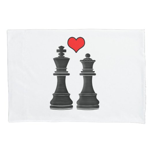 Chess King en Queen Love Kussensloop (Voorkant)
