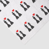 Chess King en Queen met Heart Tissuepapier (Detail)