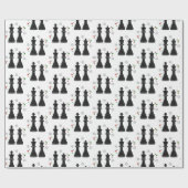 Chess King en Queen met Kerstmis Cadeaupapier (Vlak)