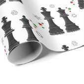 Chess King en Queen met Kerstmis Cadeaupapier (Rol Hoek)