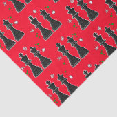 Chess King en Queen met Kerstmis Tissuepapier (Detail)