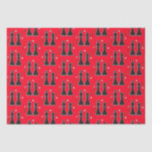 Chess King en Queen met Kerstmis Tissuepapier (Voorkant)