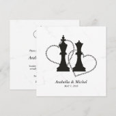Chess King en Queen Pineersels Wedding Design (Voorkant / Achterkant)