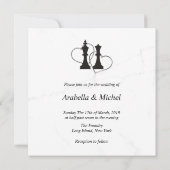 Chess King en Queen Pineersels Wedding Design (Achterkant)