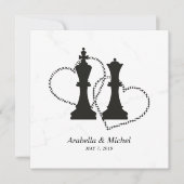 Chess King en Queen Pineersels Wedding Design (Voorkant)