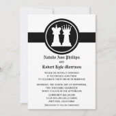 Chess King en Queen Wedding Invitation Kaart (Voorkant)