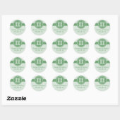 Chess King en Queen Wedding Stickers, Green Ronde Sticker (Vel)