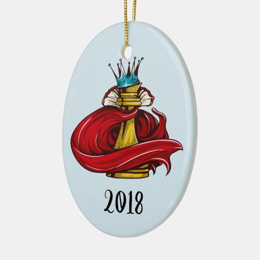 Chess King Keepslag Jaar Keramisch Ornament (Links)