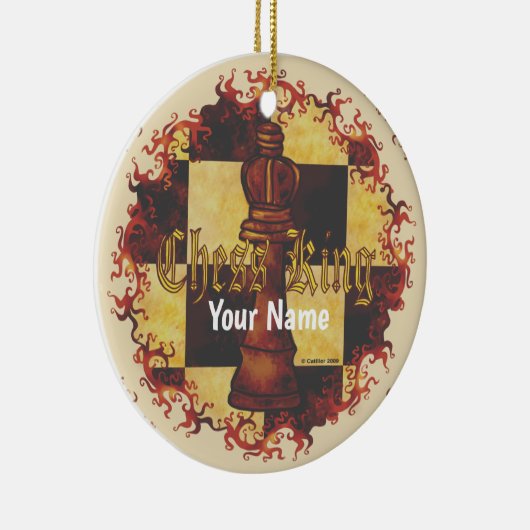 Chess King Keramisch Ornament (Rechts)