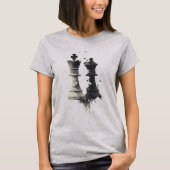 Chess King & Queen Abstract T-shirt (Voorkant)