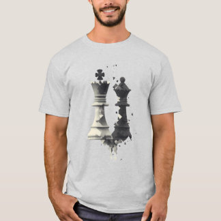 Chess King & Queen Abstract T-shirt