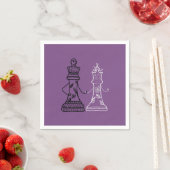 Chess King Queen Figures Napkins Servet (Insitu)