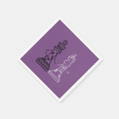 Chess King Queen Figures Napkins Servet (Hoek)