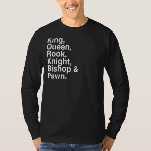 Chess King Queen Rook Pawn Checkmate Gear T-shirt