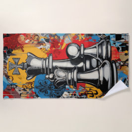 Chess King Street Art Graffiti Strategy Design Strandlaken