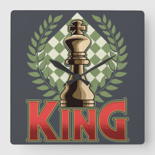 Chess King Vierkante Klok