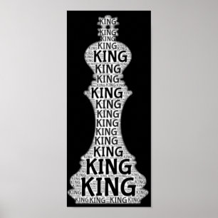 Chess King Word Afbeelding Poster
