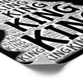 Chess King Word Afbeelding Poster (Hoek)
