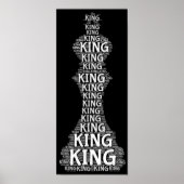 Chess King Word Afbeelding Poster (Voorkant)
