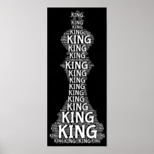 Chess King Word Afbeelding Poster