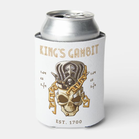 Chess King's Gambit Est 1700 Moves 1.e4 e5 2.f4 Blikjeskoeler (Blikje Voorkant)