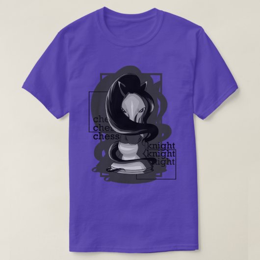 Chess Knight als Chess-stuk T-shirt (Design voorkant)